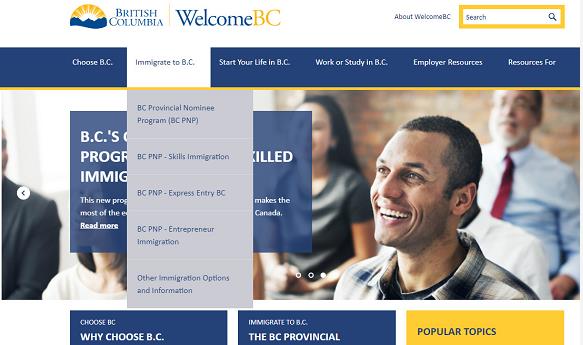 BC省移民局官网:https://www.welcomebc.ca/ BC省移民局官网:https://www.welcomebc.ca/